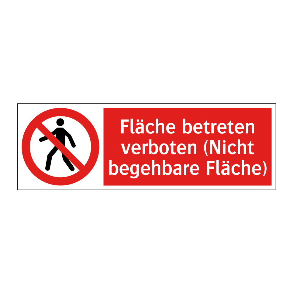Fläche betreten verboten (Nicht begehbare Fläche)