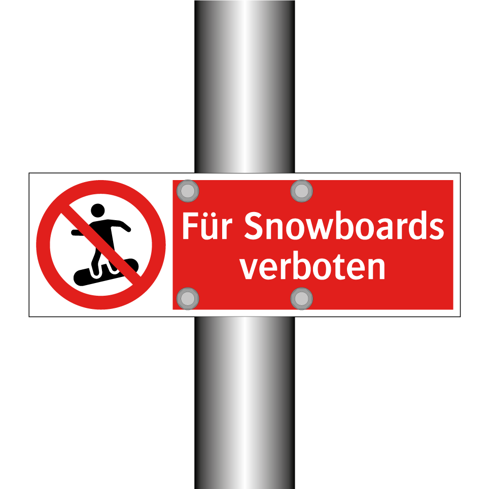 Für Snowboards verboten