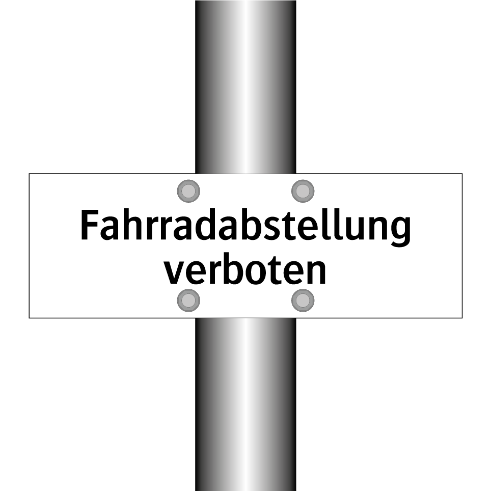 Fahrradabstellung verboten