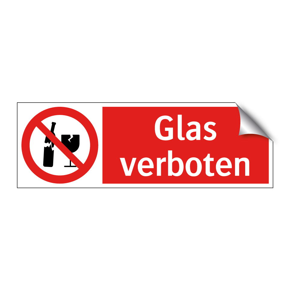 Glas verboten