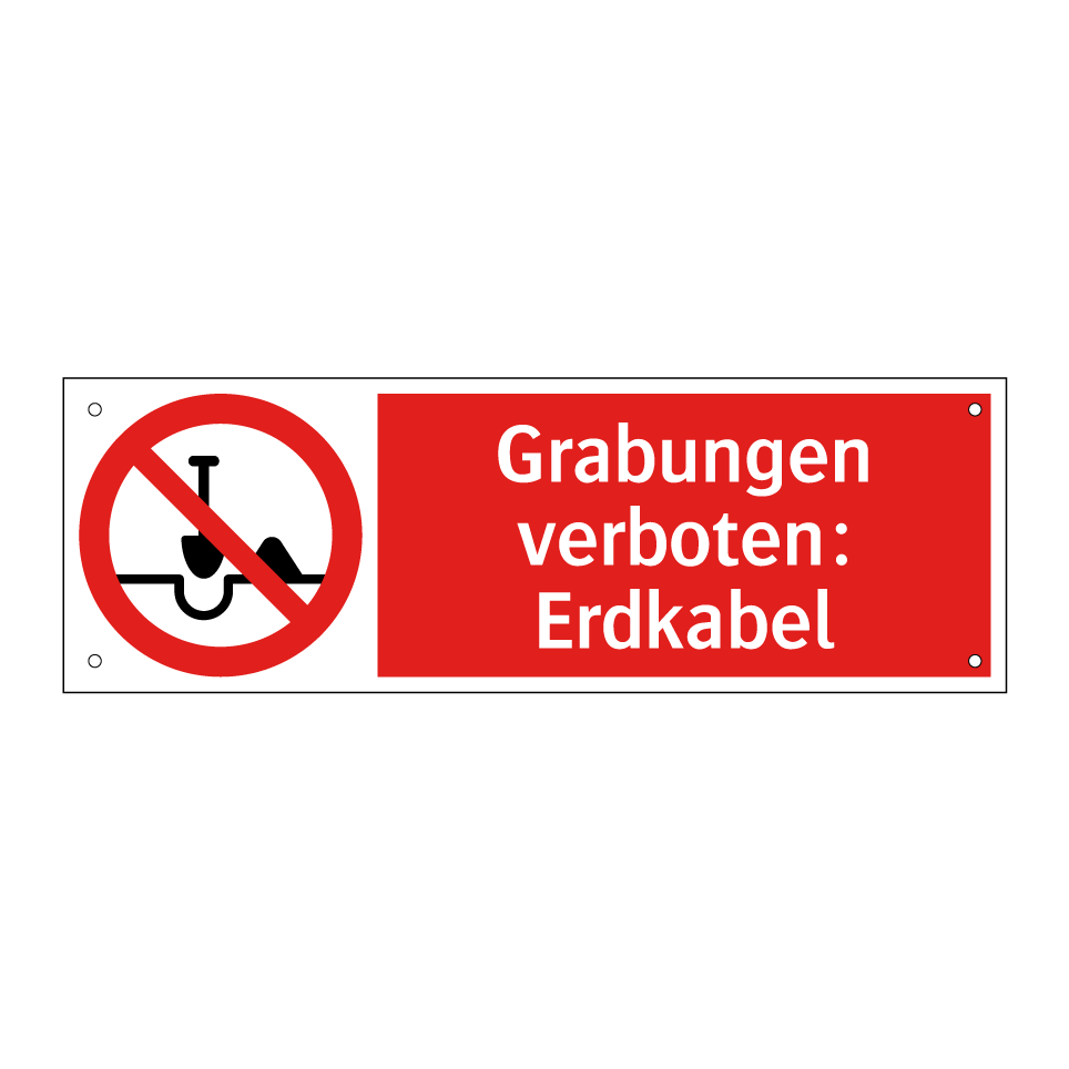 Grabungen verboten: Erdkabel