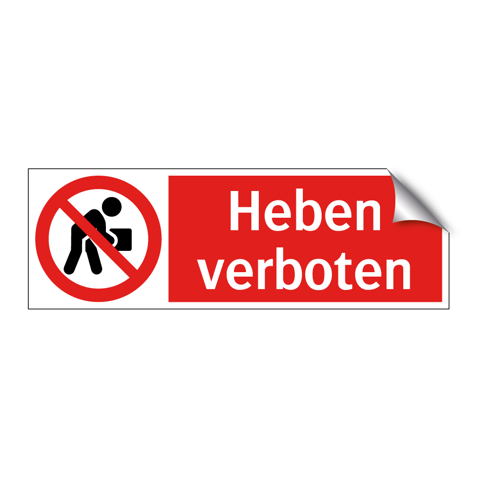 Heben verboten