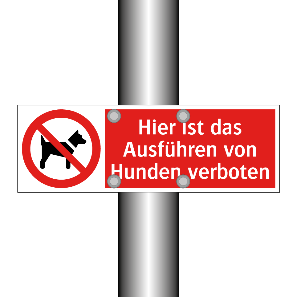 Hier ist das Ausführen von Hunden verboten