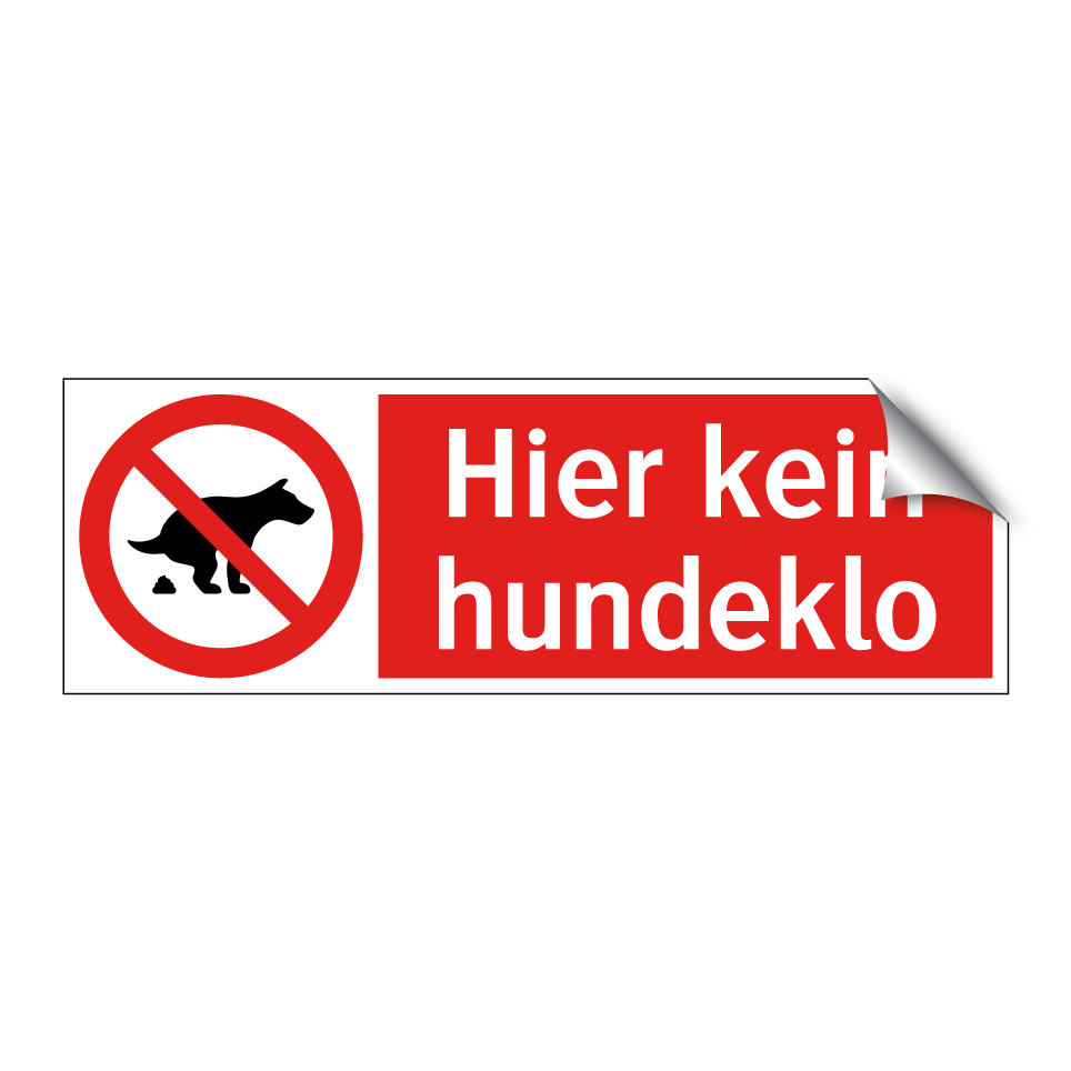 Hier kein hundeklo