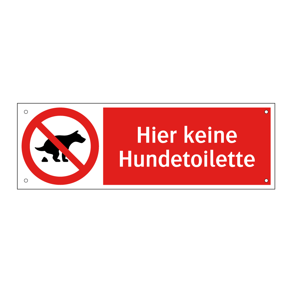 Hier keine Hundetoilette