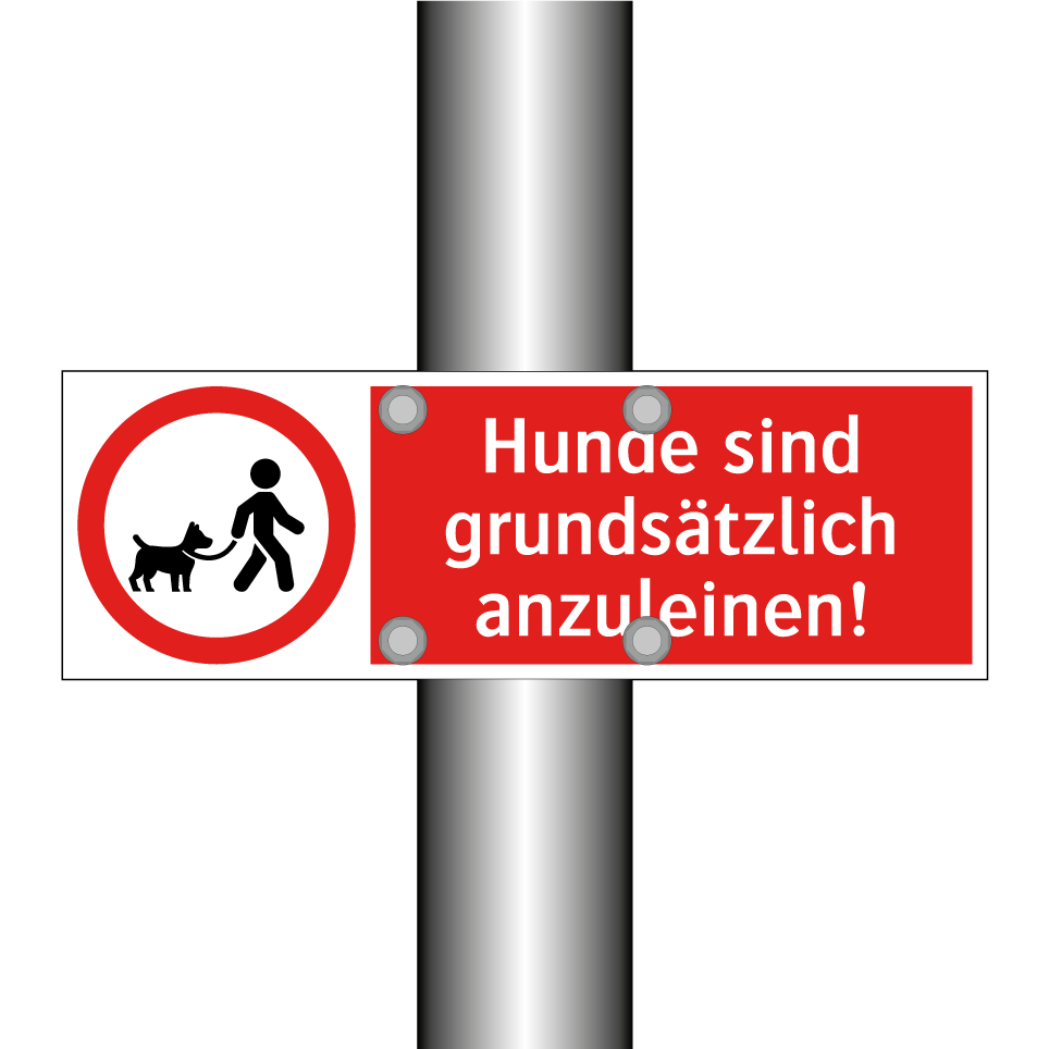Hunde sind grundsätzlich anzuleinen!