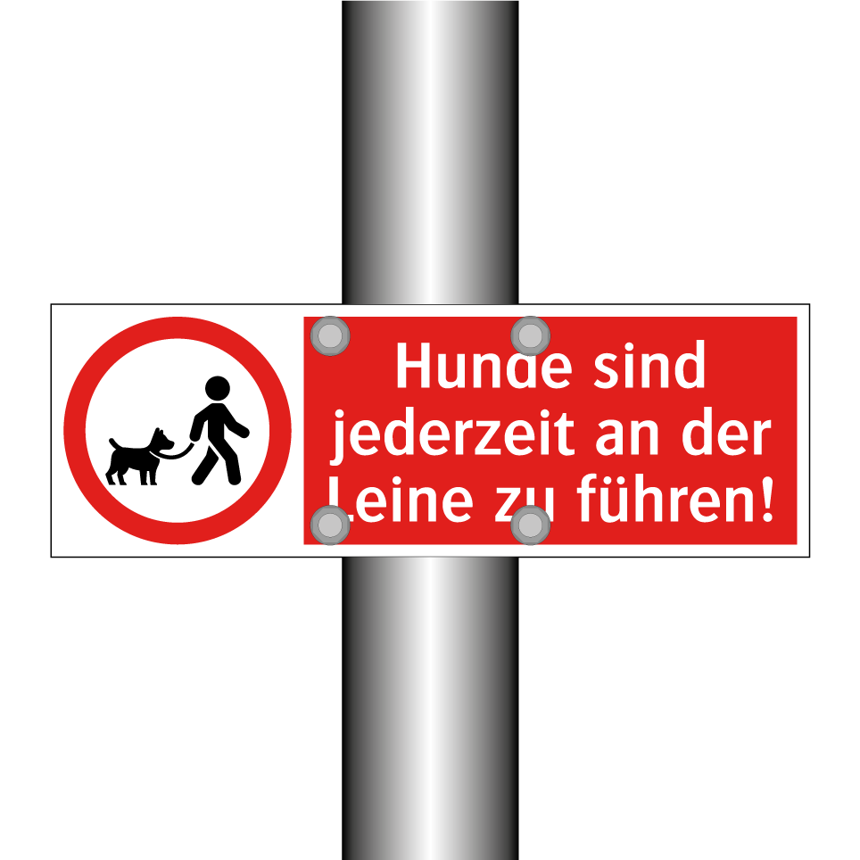Hunde sind jederzeit an der Leine zu führen!