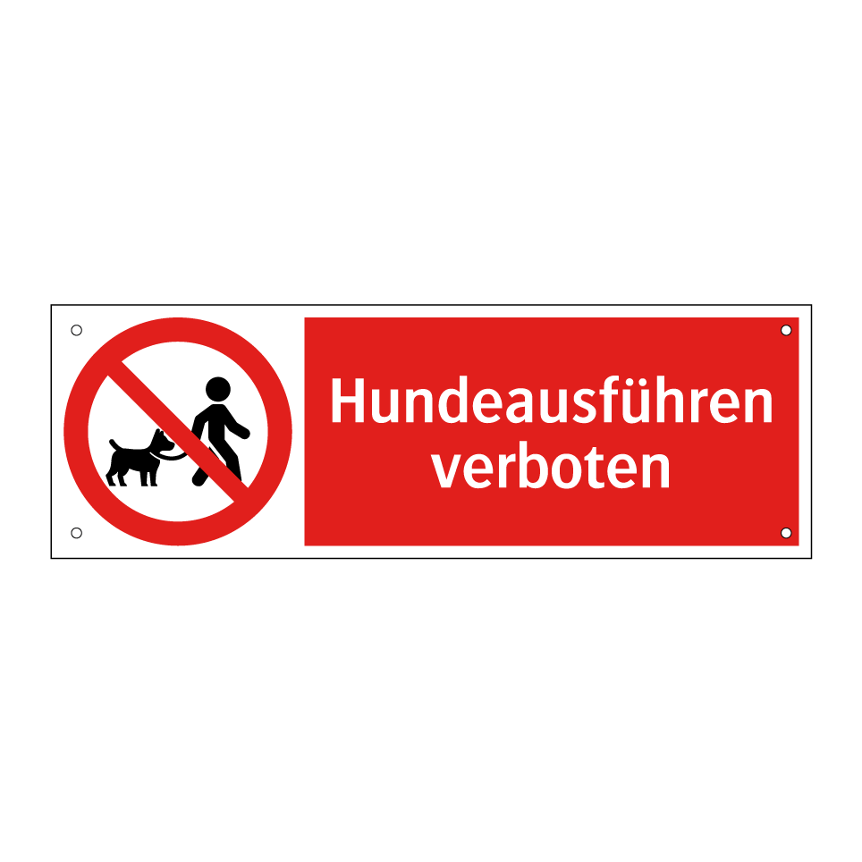 Hundeausführen verboten