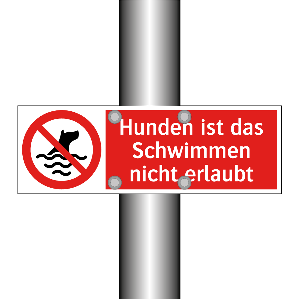 Hunden ist das Schwimmen nicht erlaubt