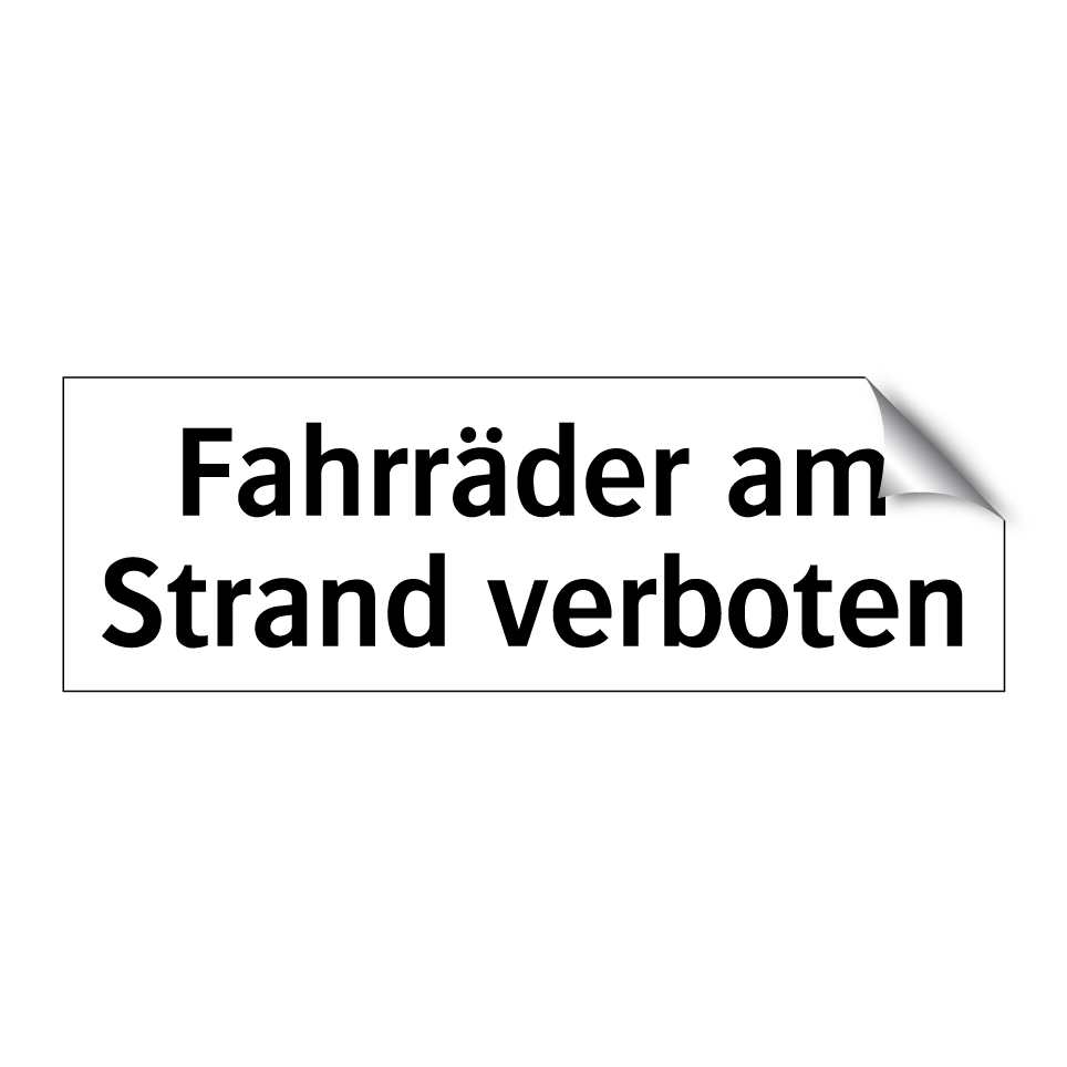 Fahrräder am Strand verboten