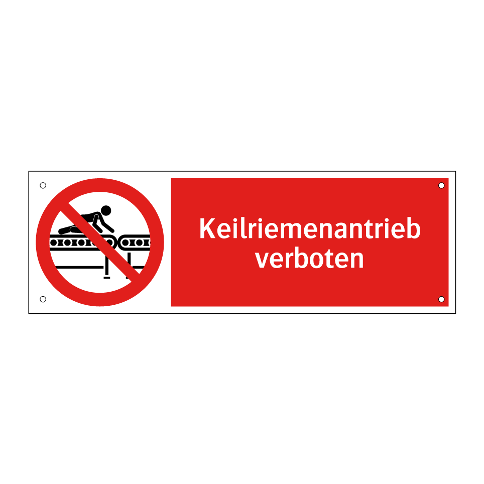 Keilriemenantrieb verboten