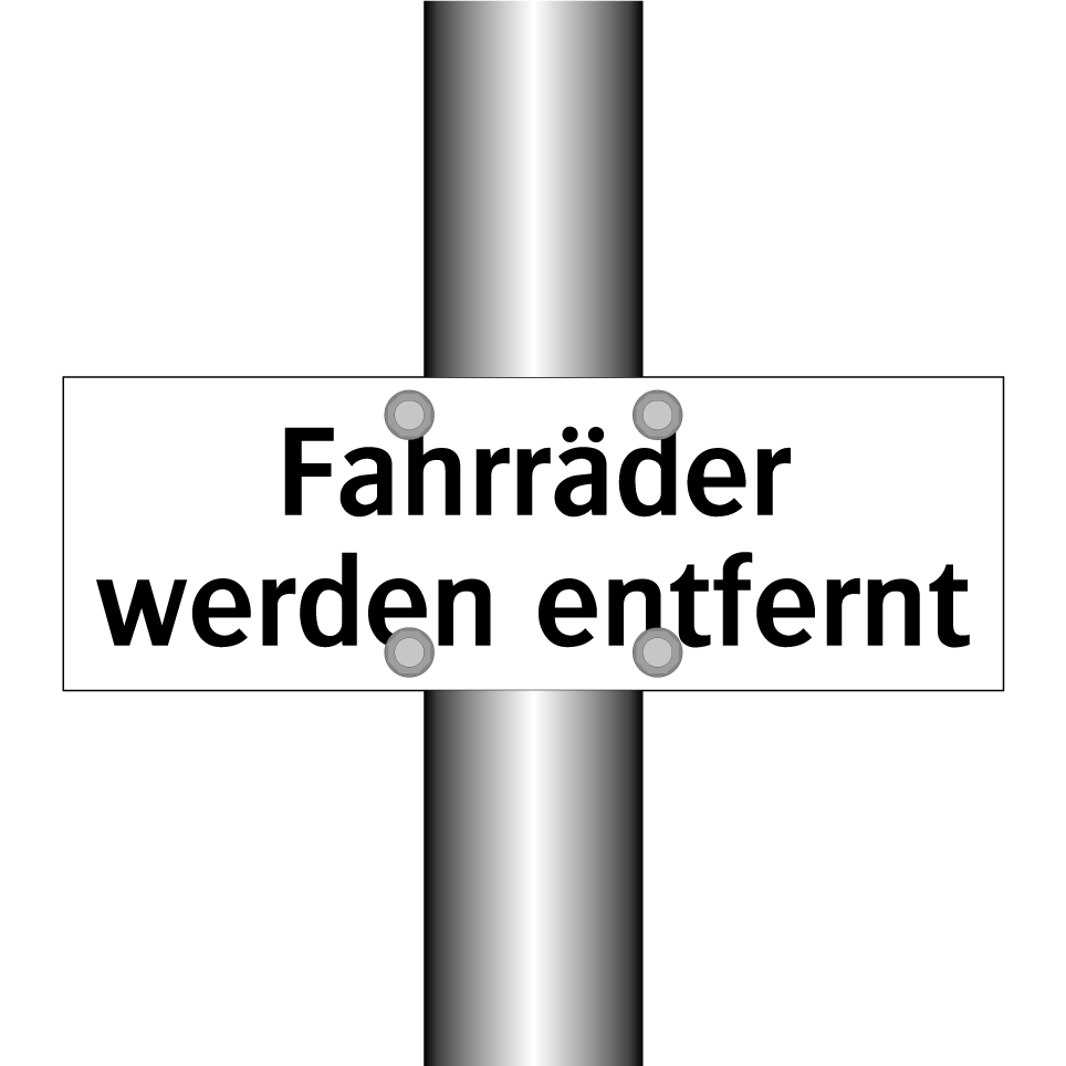 Fahrräder werden entfernt