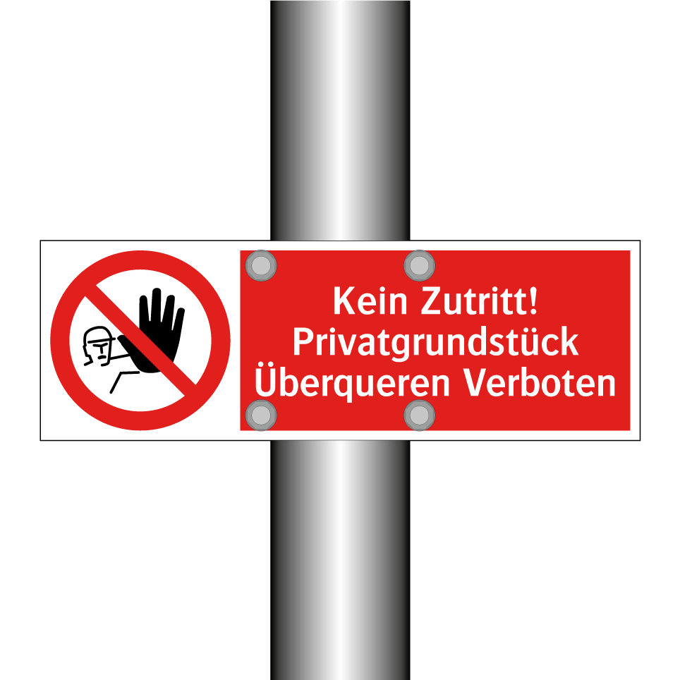 Kein Zutritt! Privatgrundstück Überqueren Verboten