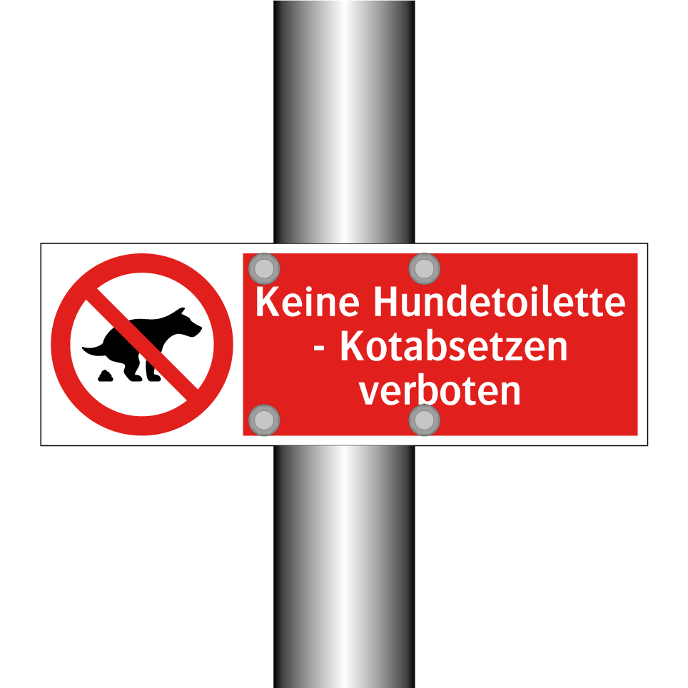 Keine Hundetoilette - Kotabsetzen verboten
