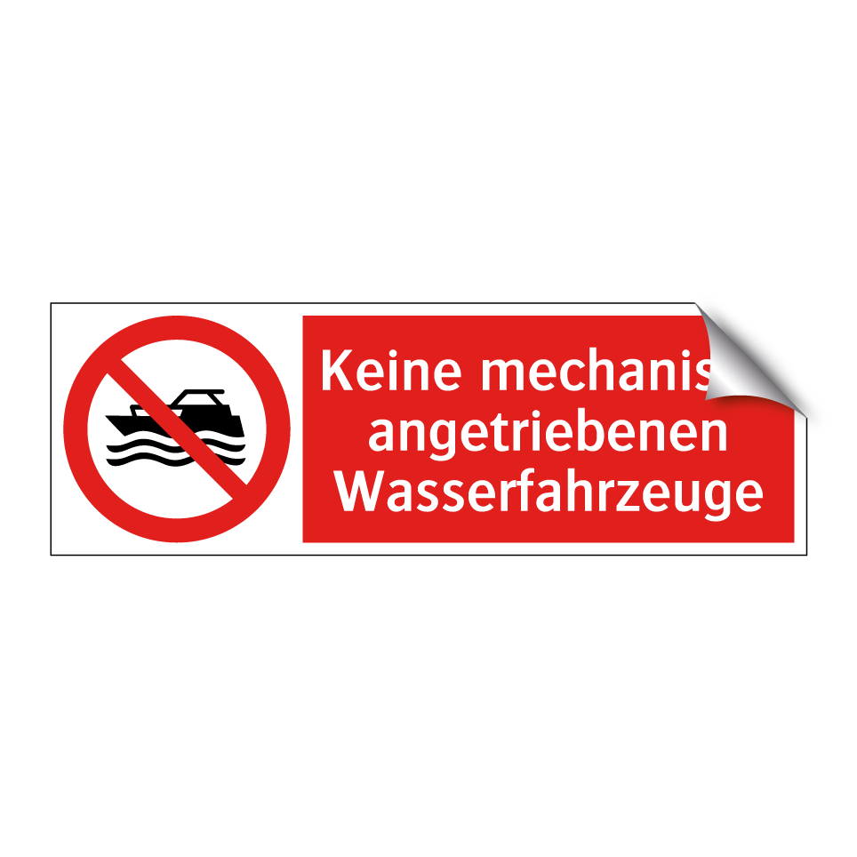 Keine mechanisch angetriebenen Wasserfahrzeuge