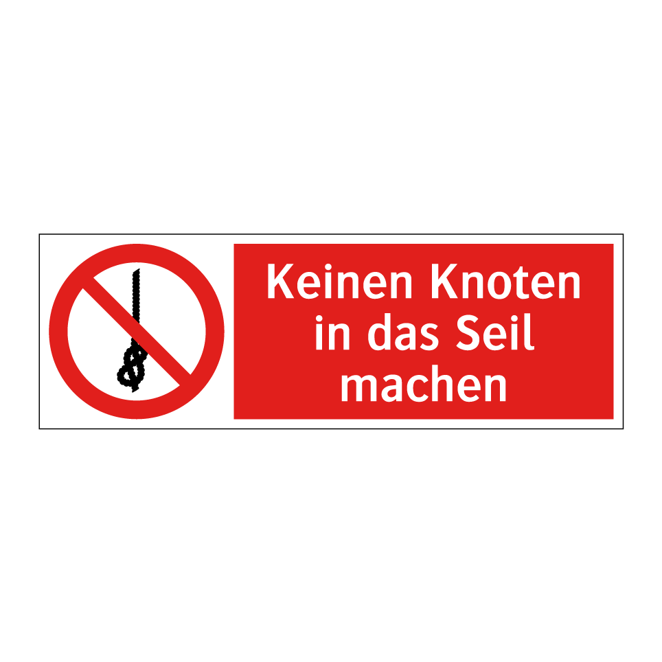Keinen Knoten in das Seil machen