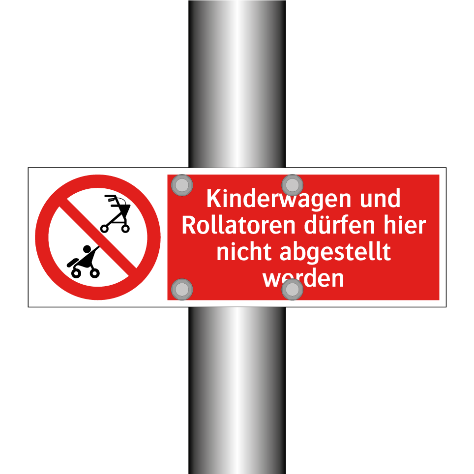 Kinderwagen und Rollatoren dürfen hier nicht abgestellt werden