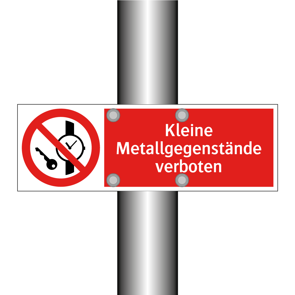 Kleine Metallgegenstände verboten