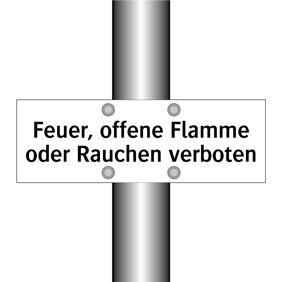 Feuer, offene Flamme oder Rauchen verboten
