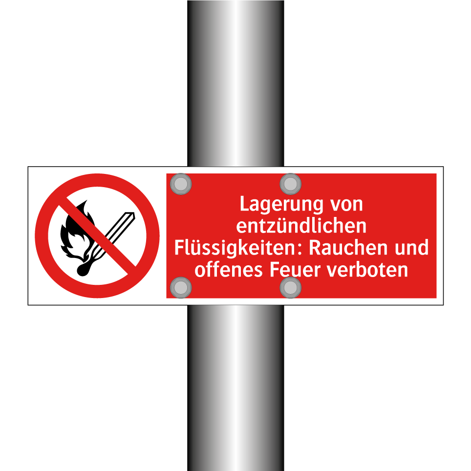 Lagerung von entzündlichen Flüssigkeiten: Rauchen und offenes Feuer verboten