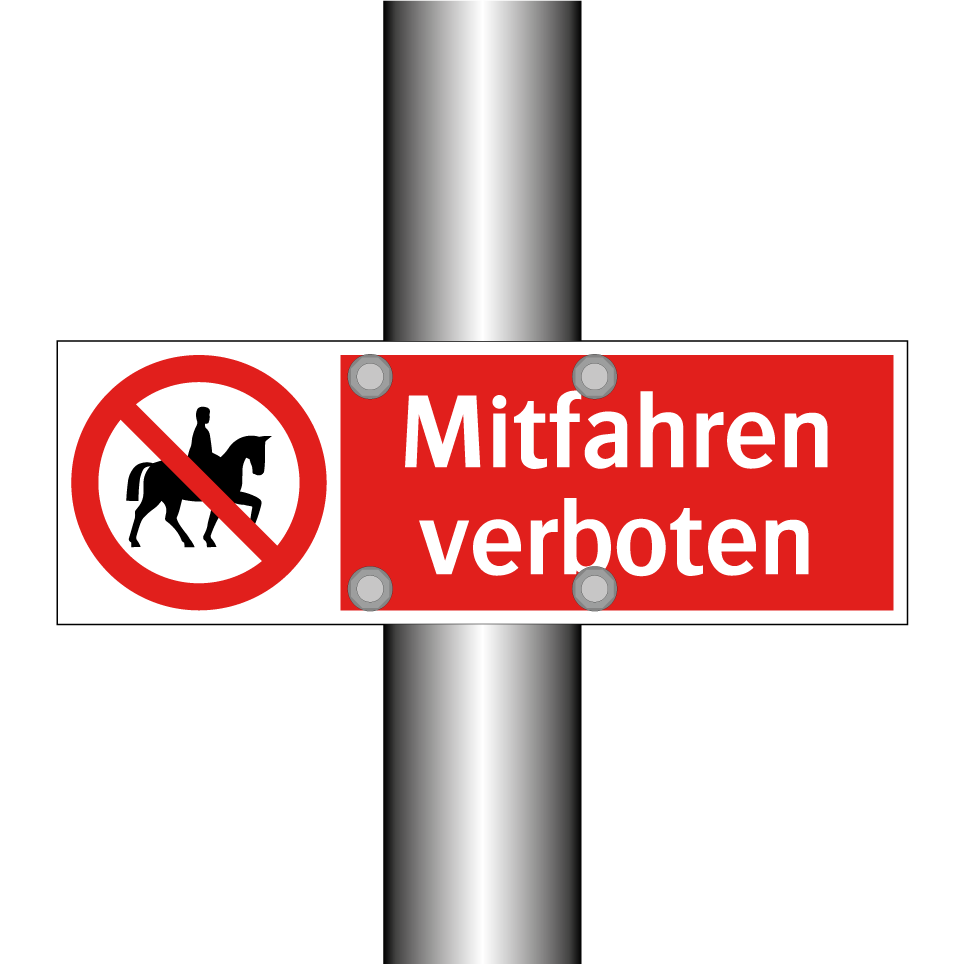 Mitfahren verboten