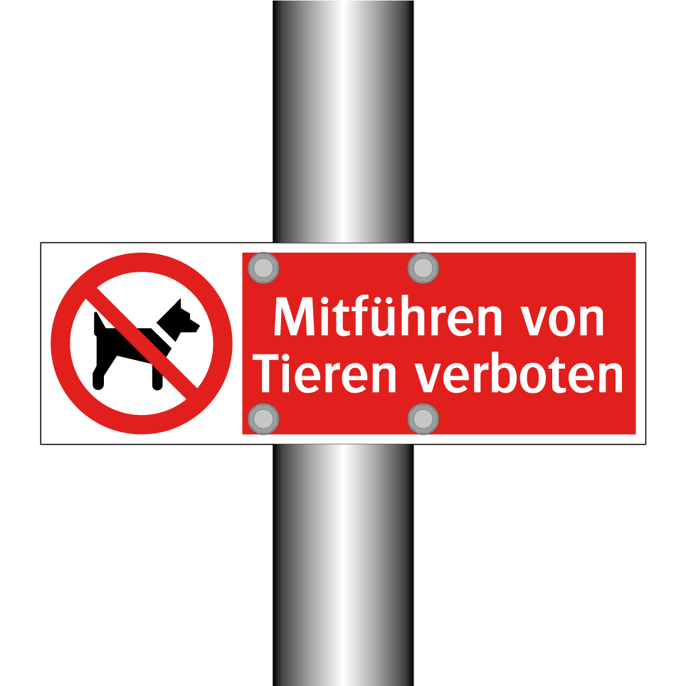 Mitführen von Tieren verboten