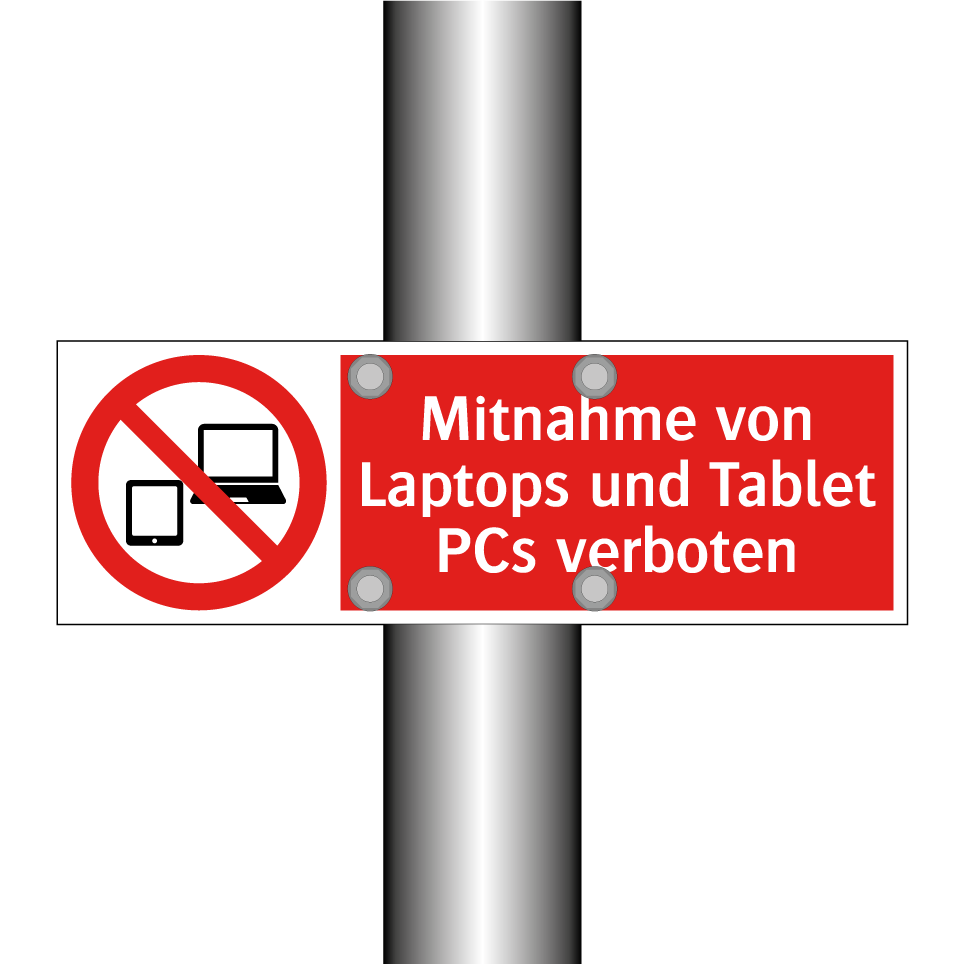 Mitnahme von Laptops und Tablet PCs verboten