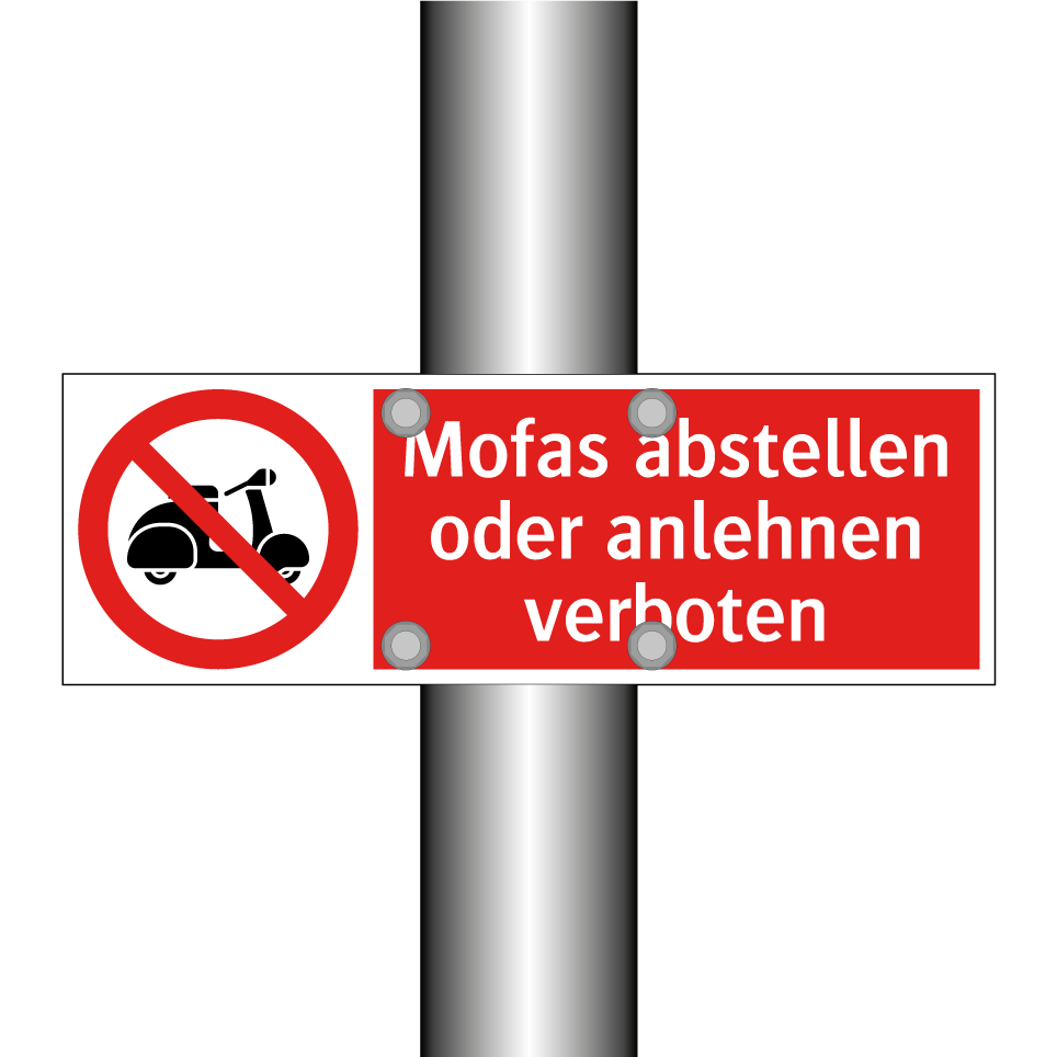 Mofas abstellen oder anlehnen verboten