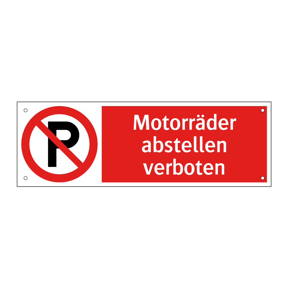 Motorräder abstellen verboten
