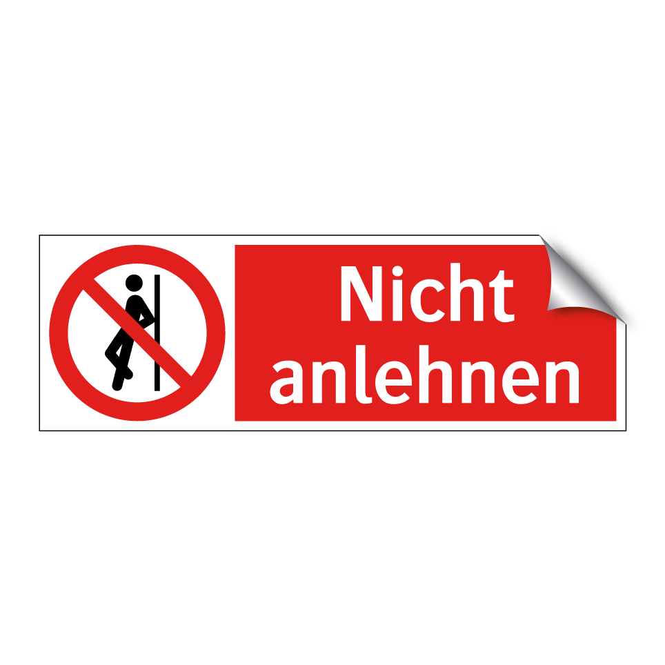 Nicht anlehnen