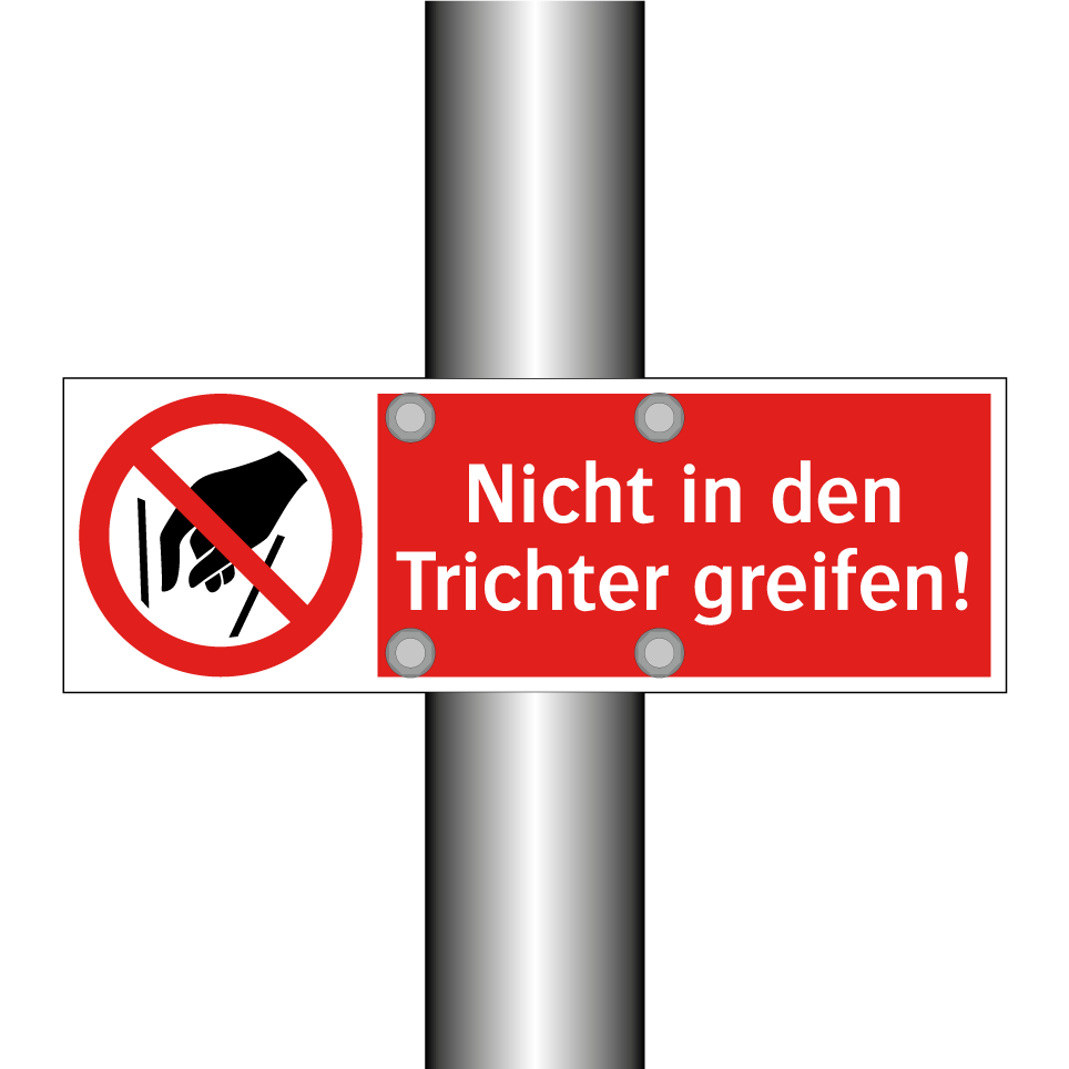 Nicht in den Trichter greifen!