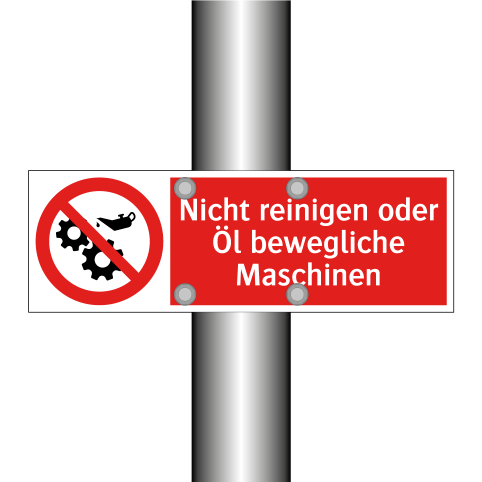 Nicht reinigen oder Öl bewegliche Maschinen
