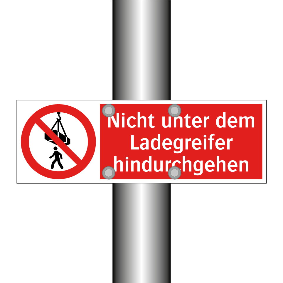 Nicht unter dem Ladegreifer hindurchgehen
