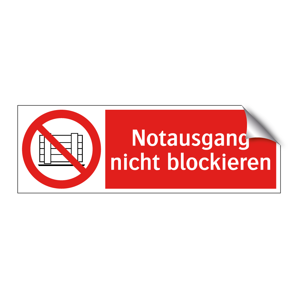 Notausgang nicht blockieren