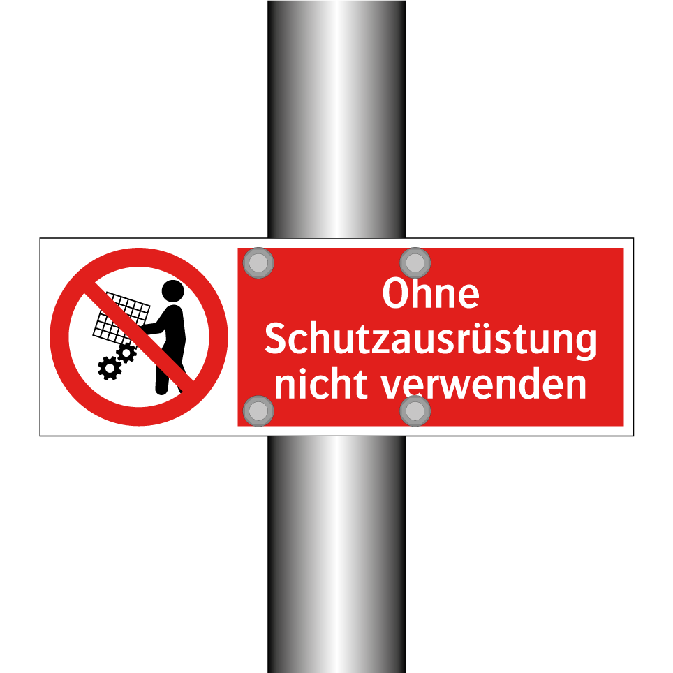 Ohne Schutzausrüstung nicht verwenden