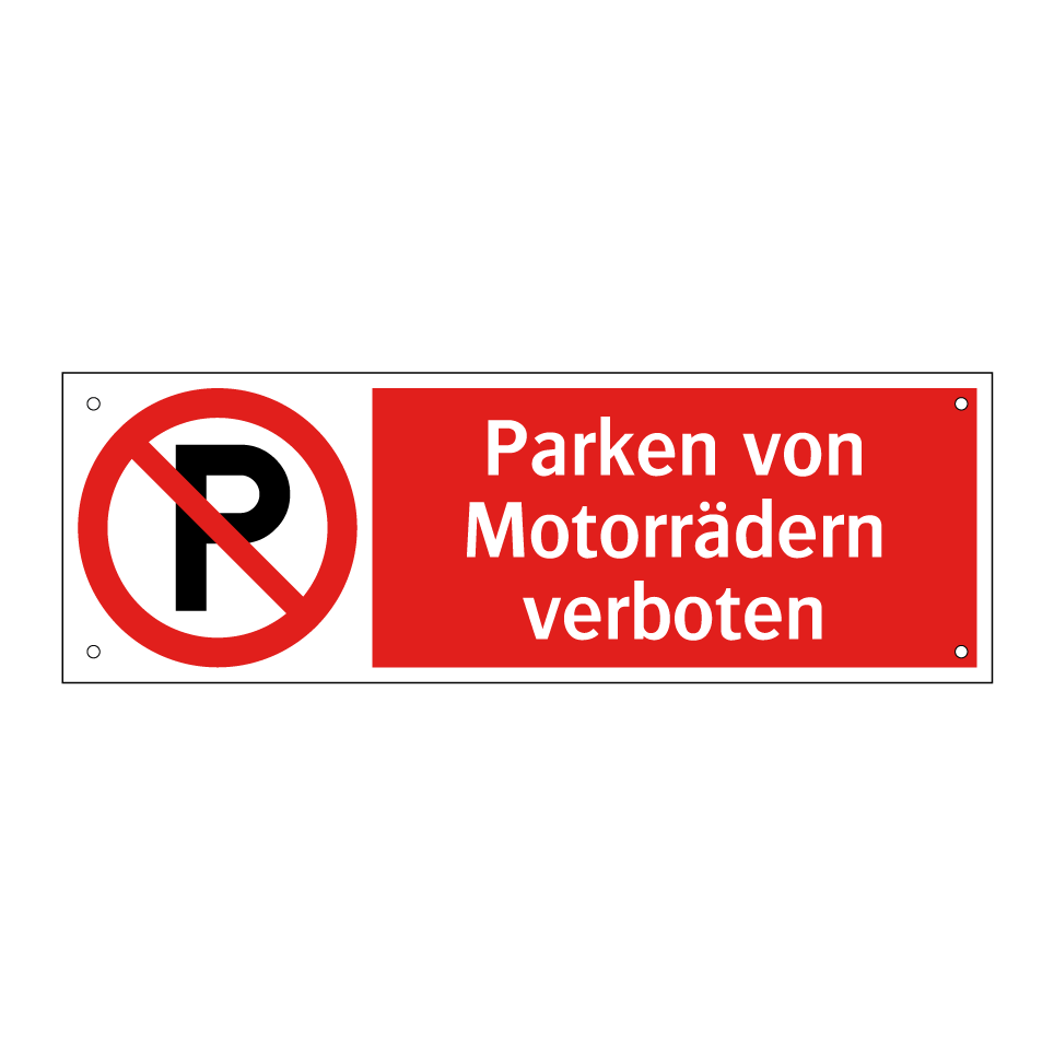 Parken von Motorrädern verboten