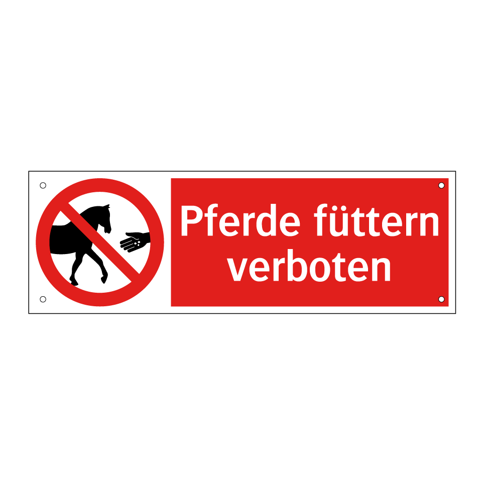 Pferde füttern verboten
