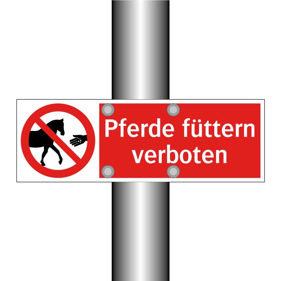 Pferde füttern verboten