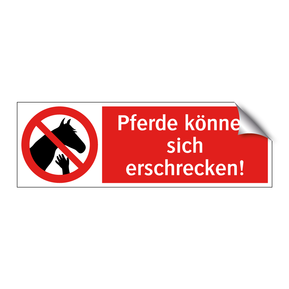 Pferde können sich erschrecken!