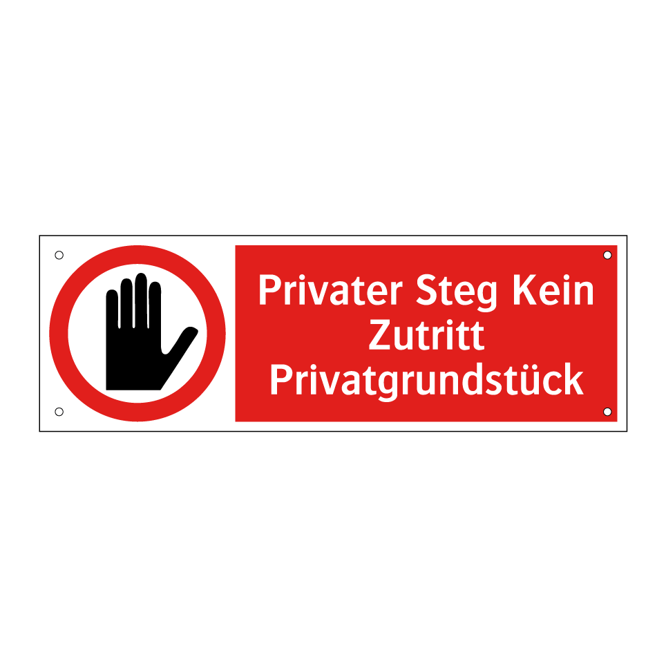 Privater Steg Kein Zutritt Privatgrundstück