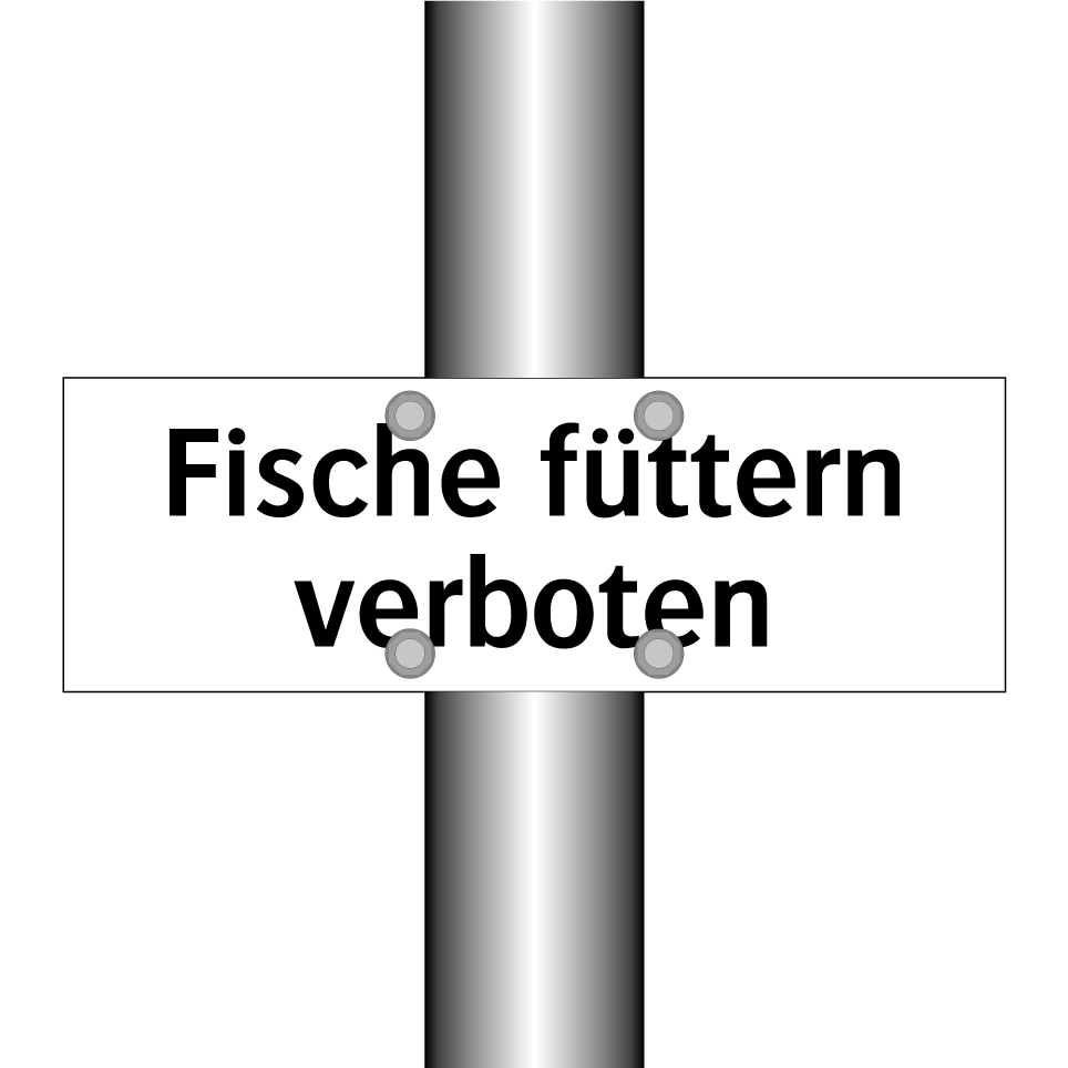 Fische füttern verboten