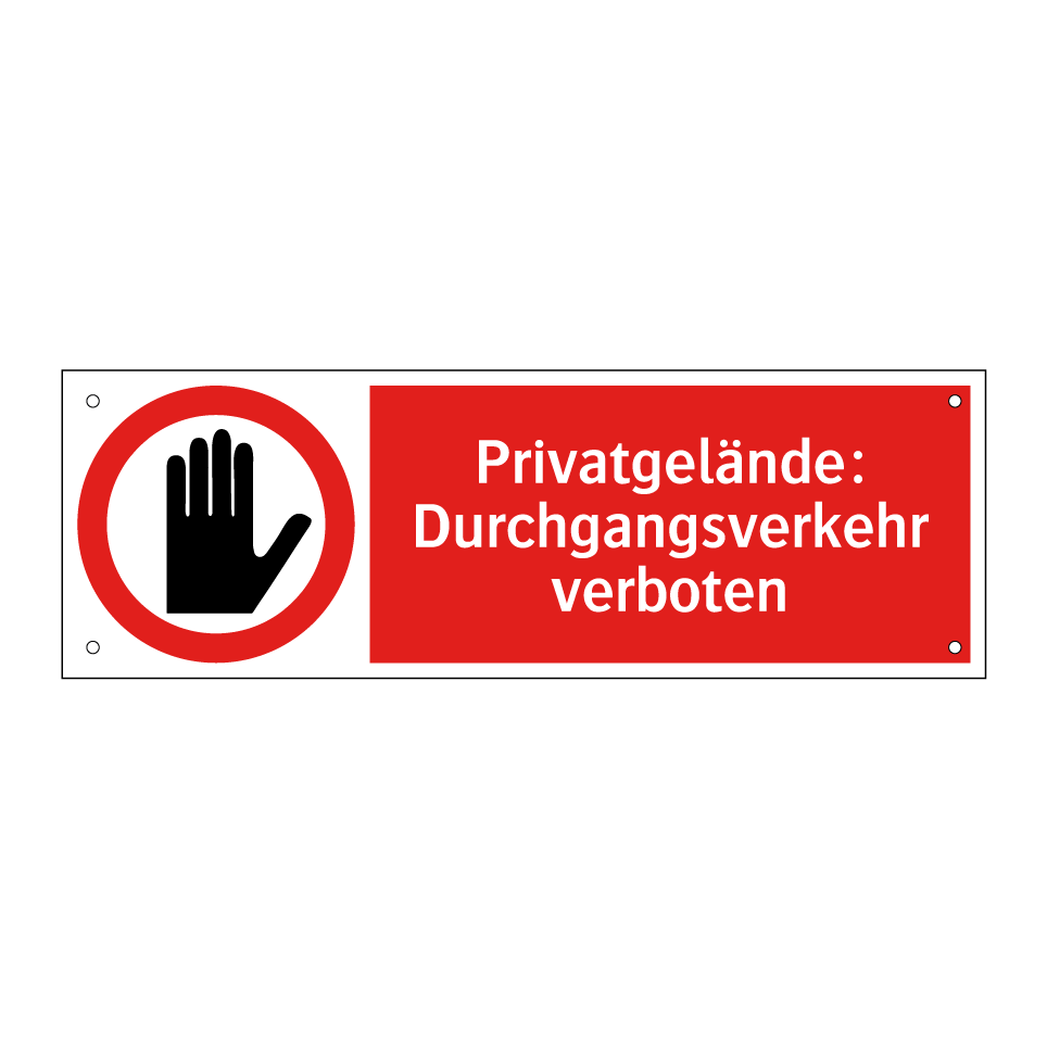 Privatgelände: Durchgangsverkehr verboten