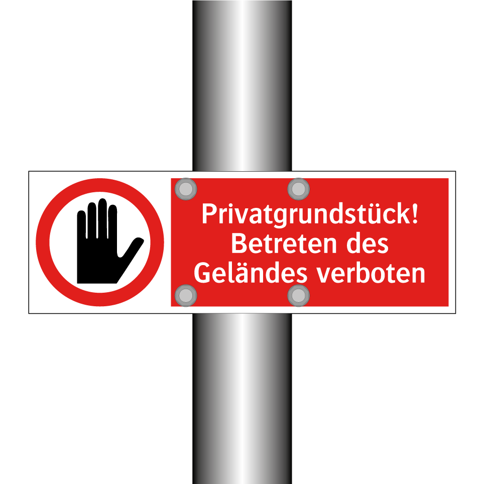 Privatgrundstück! Betreten des Geländes verboten