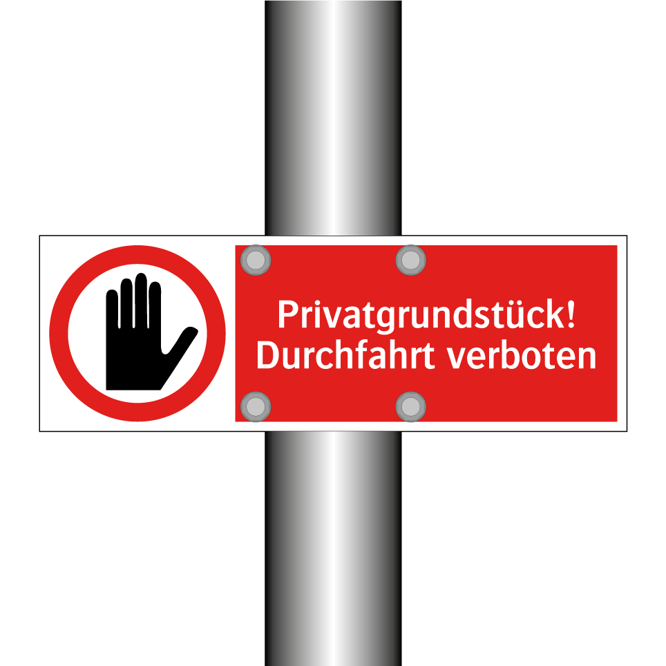 Privatgrundstück! Durchfahrt verboten