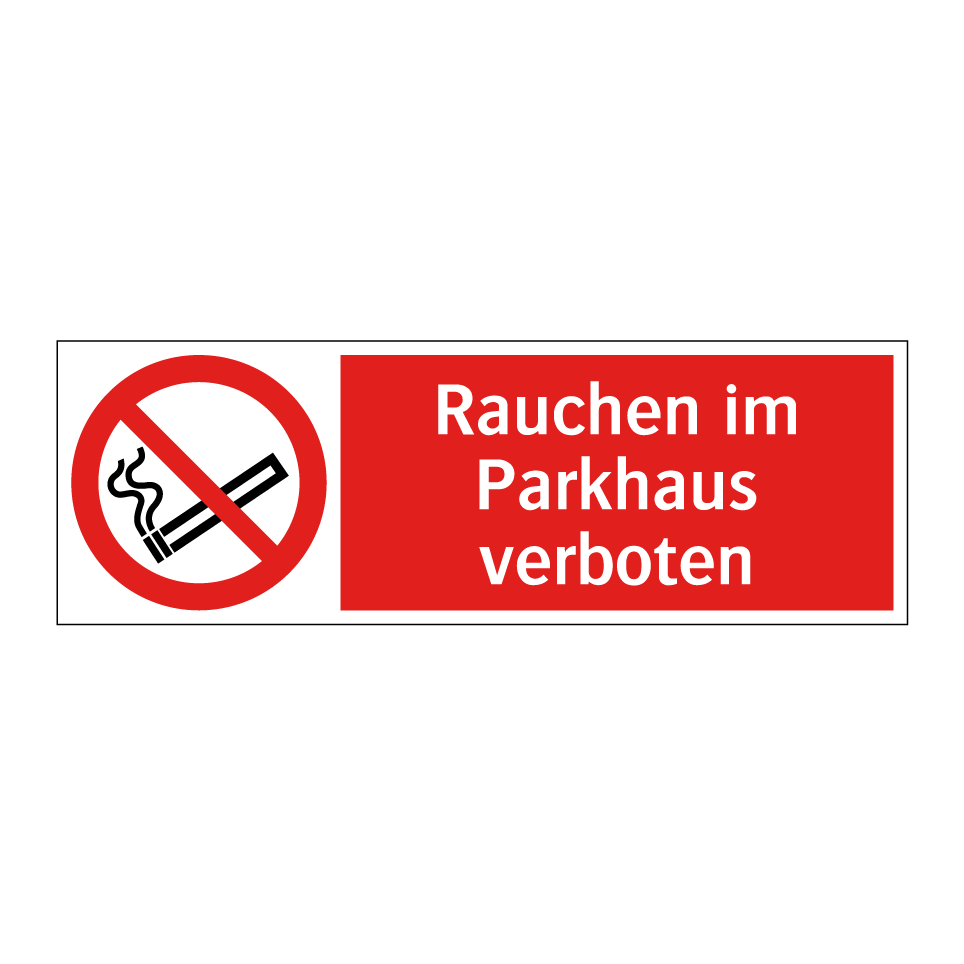 Rauchen im Parkhaus verboten