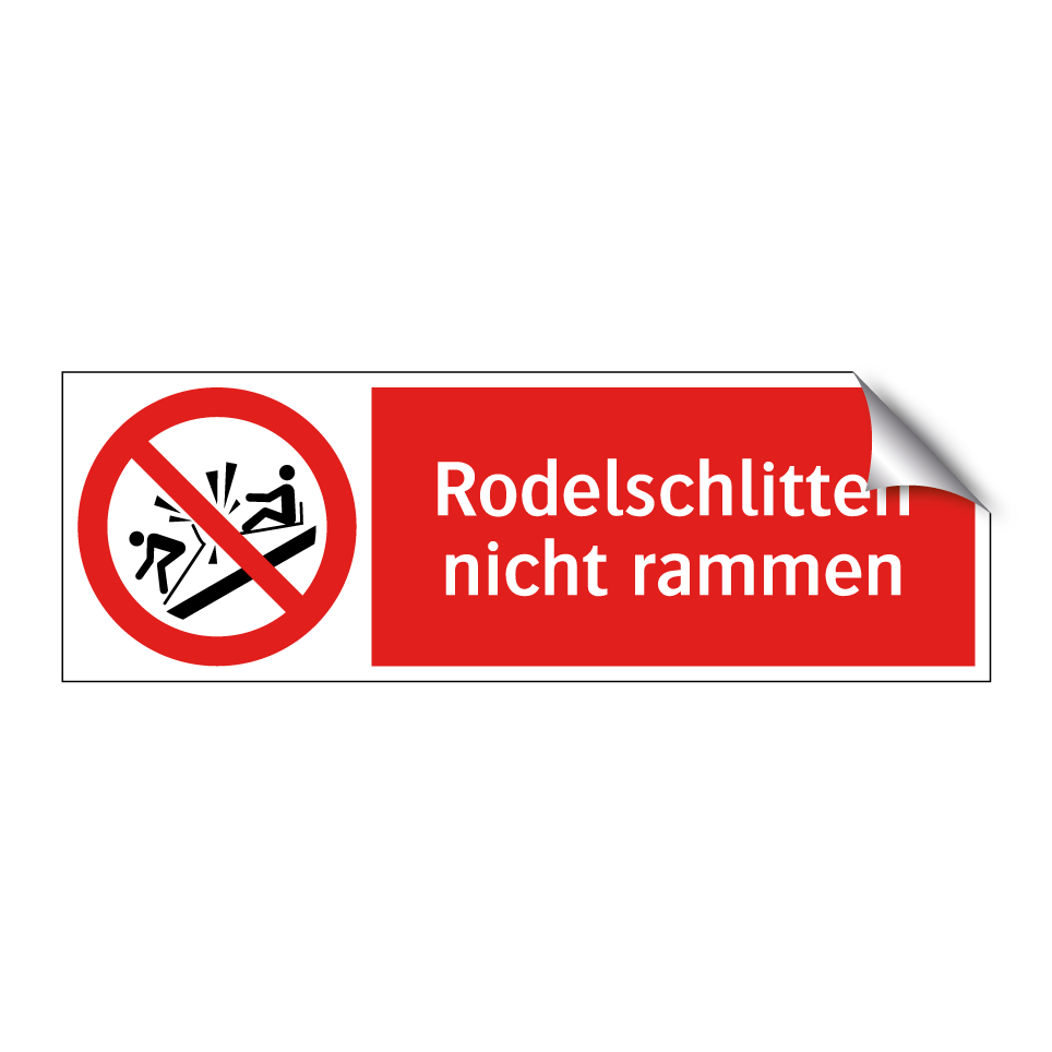 Rodelschlitten nicht rammen