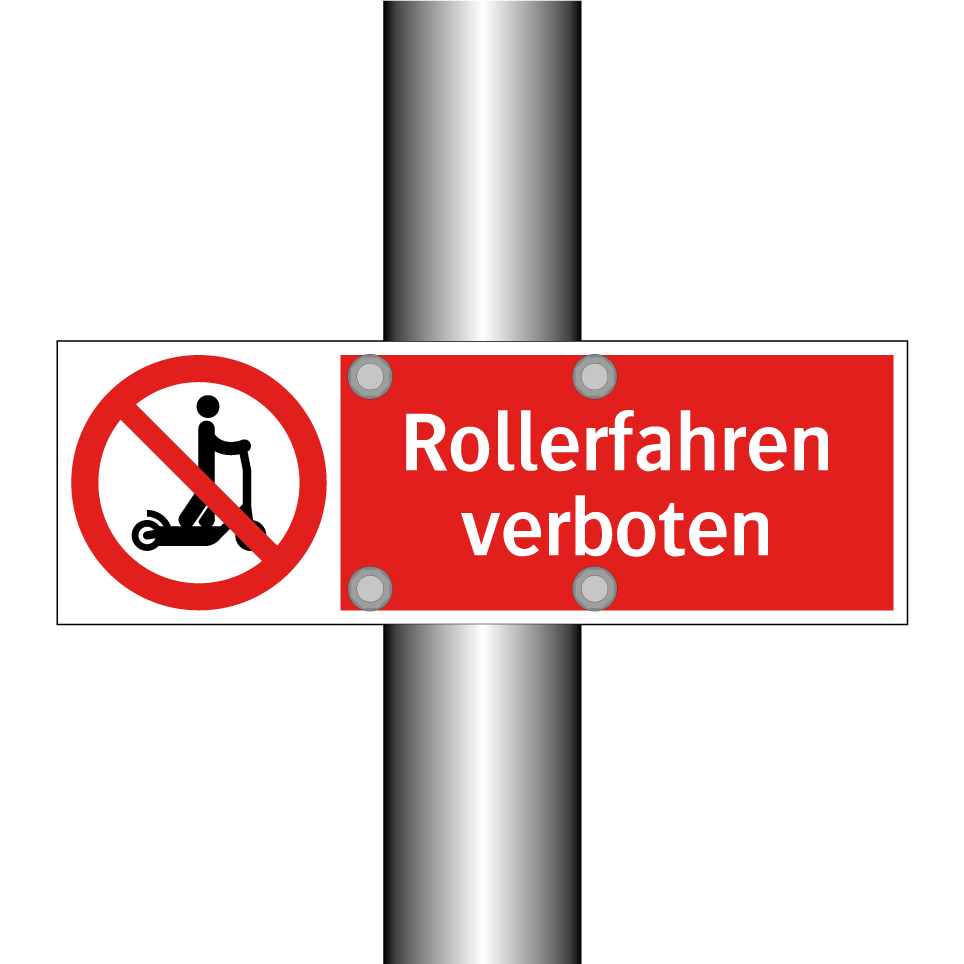 Rollerfahren verboten