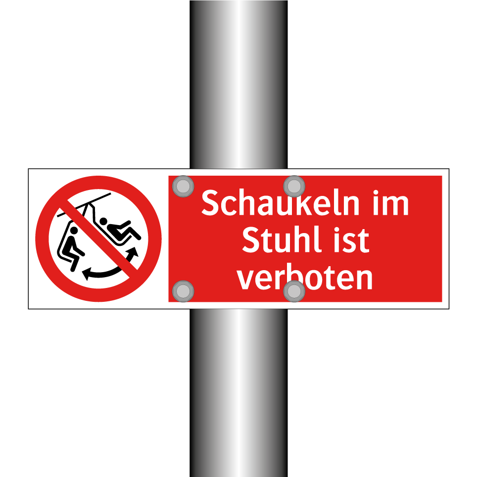 Schaukeln im Stuhl ist verboten