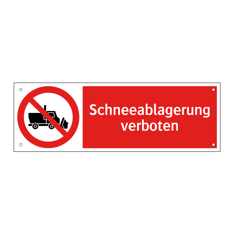 Schneeablagerung verboten