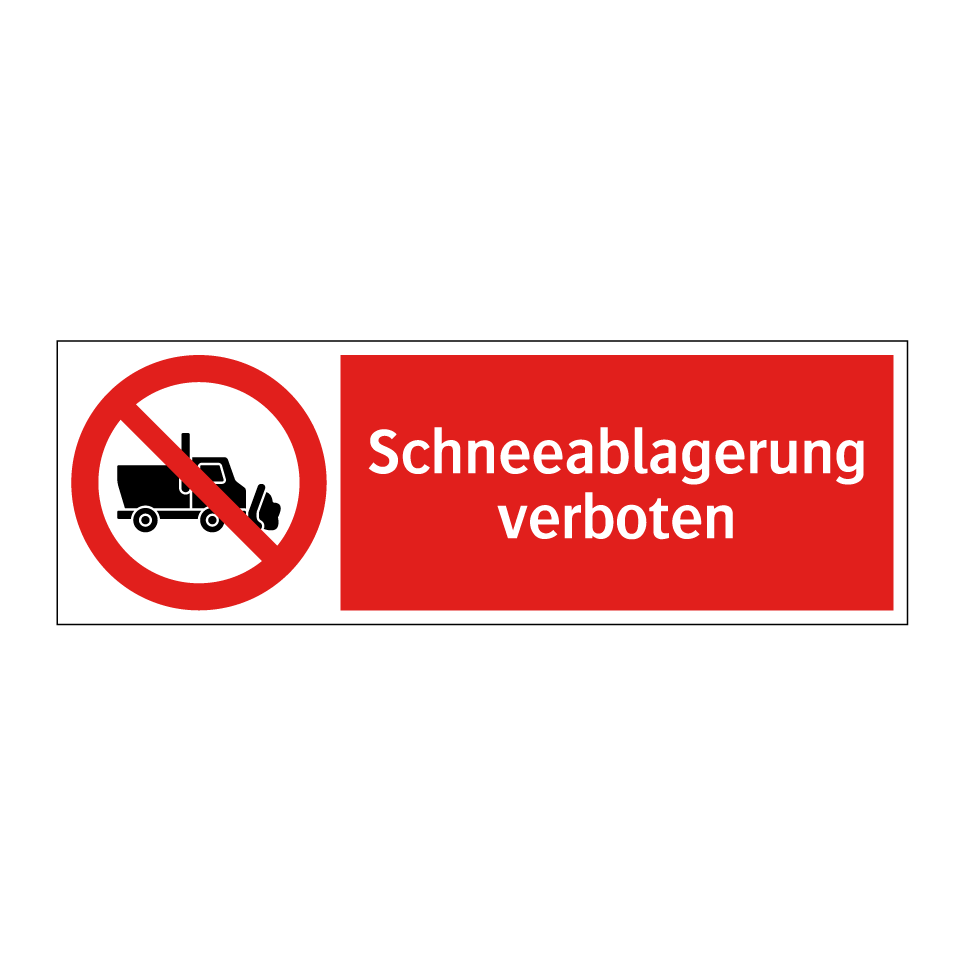 Schneeablagerung verboten